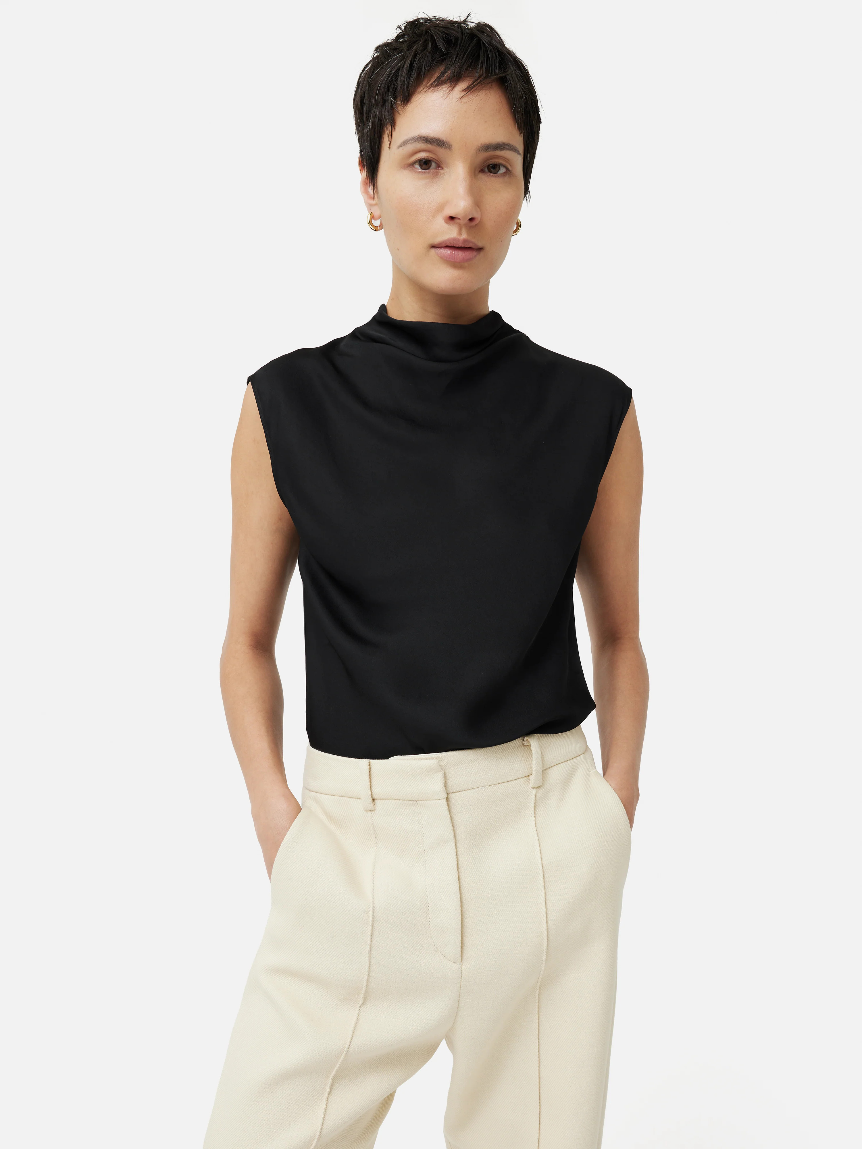 Satin Cowl Neck Top | Jigsaw (UK)