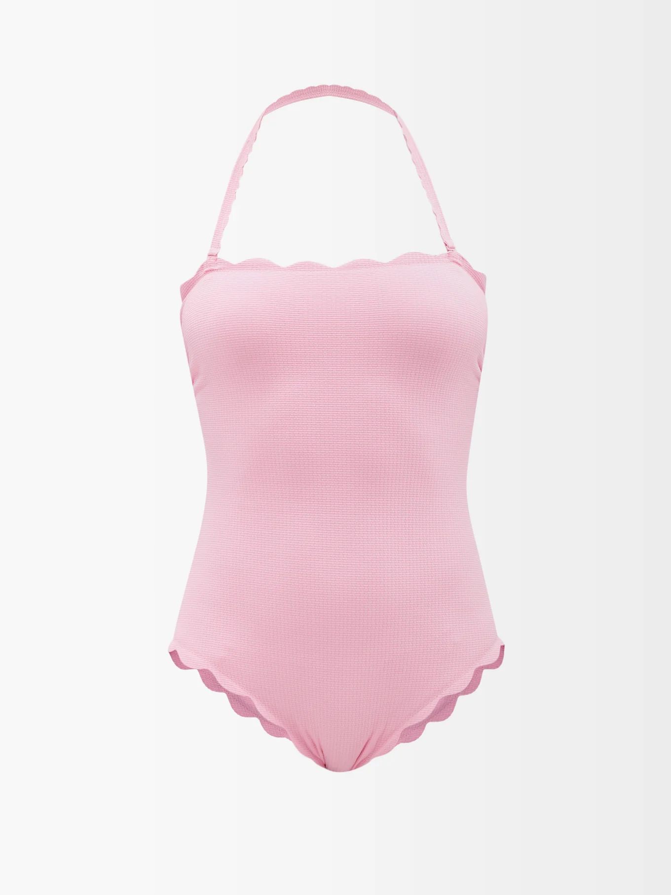 Santa Monica halterneck scalloped swimsuit | Marysia | Matches (US)