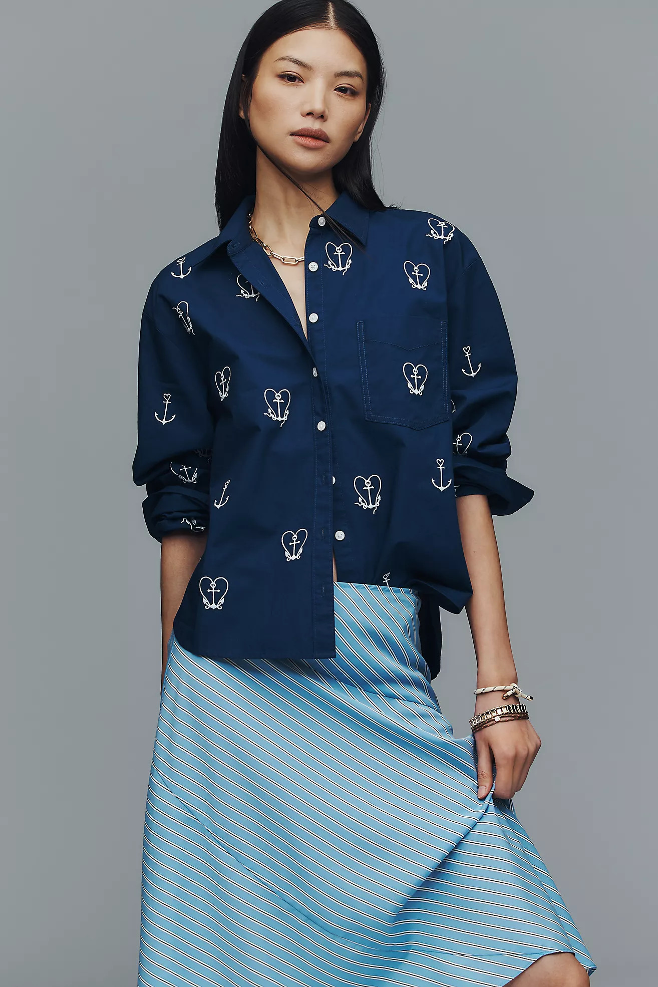 The Shrunken Bennet Buttondown Shirt by Maeve | Anthropologie (US)