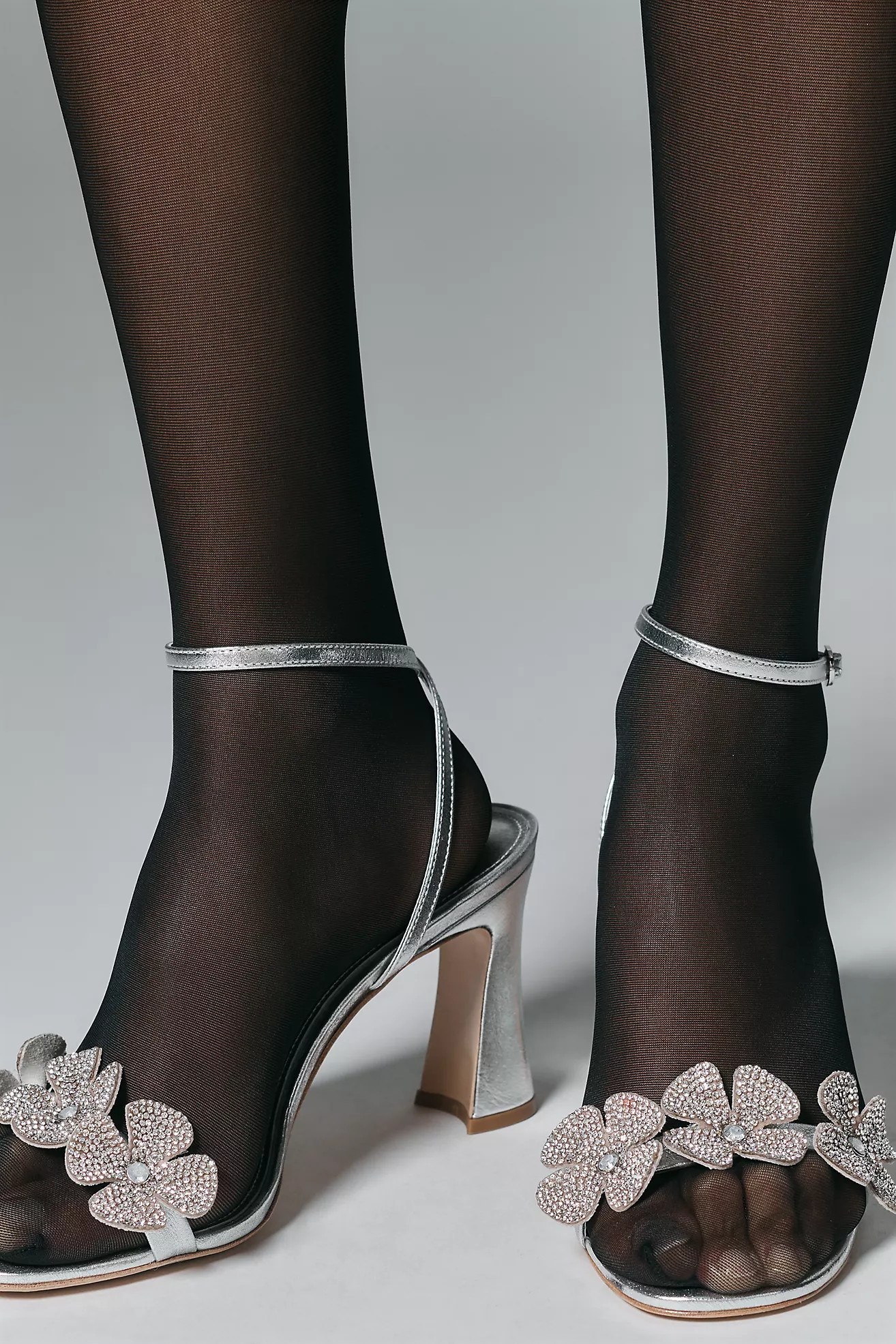 Maeve Crystal Floral Ankle-Strap Heels | Anthropologie (US)