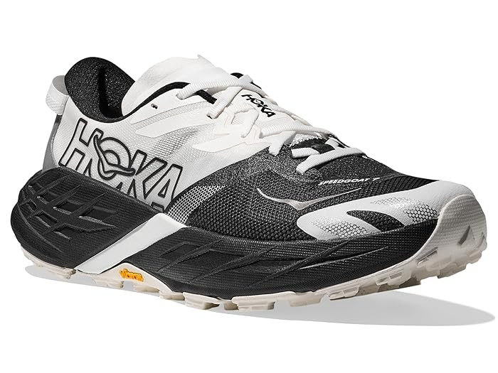 Hoka Speedgoat 7 Women's Shoes Black/White : 8.5 B - Medium, Synthetic | Zappos.com