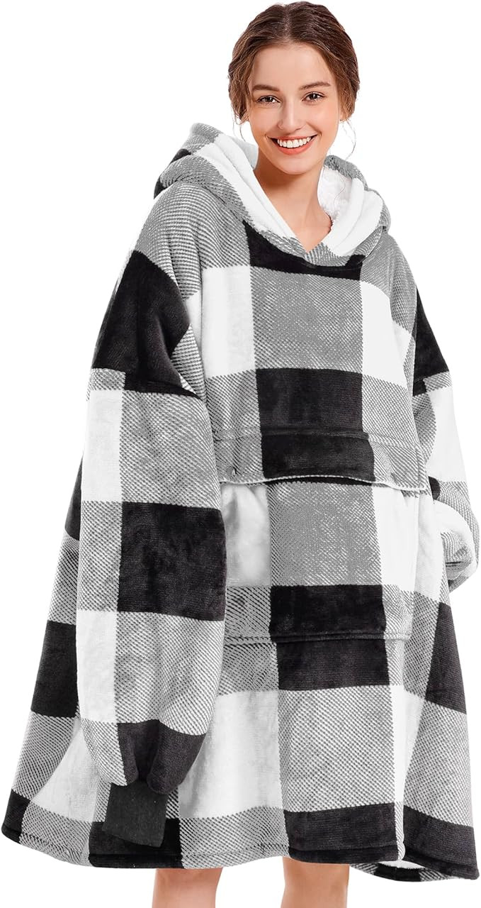 Narecte Oversized Blanket Hoodie Blanket for Women,Wearable Blanket Adult Giant Hoodie Cozy Sweat... | Amazon (US)