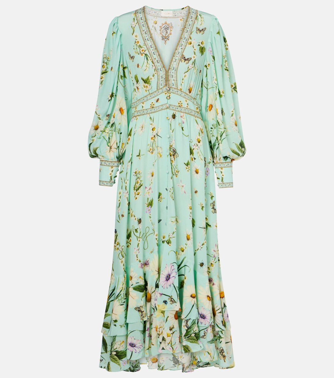 Floral silk crêpe maxi dress | Mytheresa (UK)