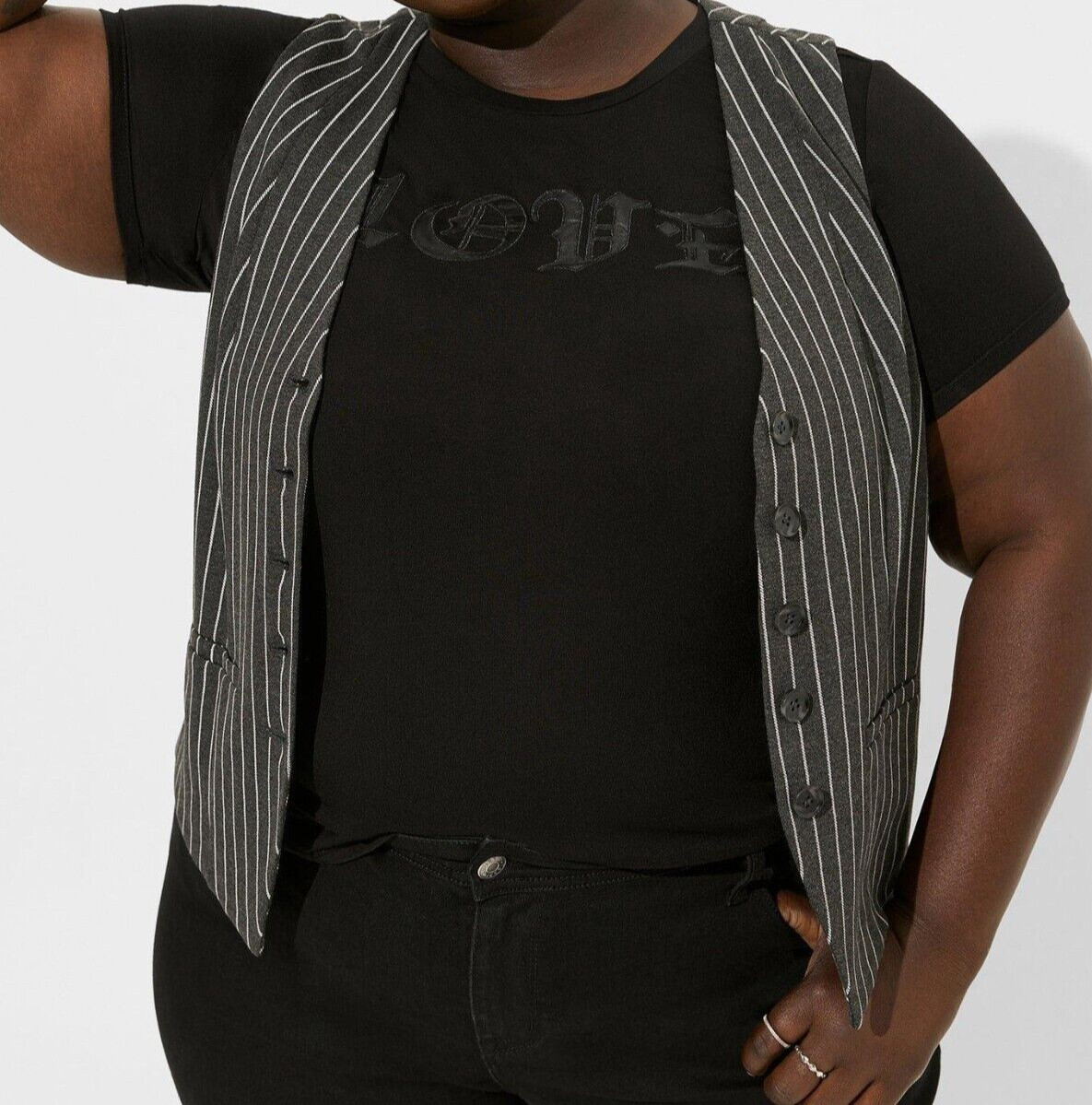 Torrid Studio Luxe Ponte Tailored Vest Gray Plus Size 4 4X 26 #G00676 | eBay US