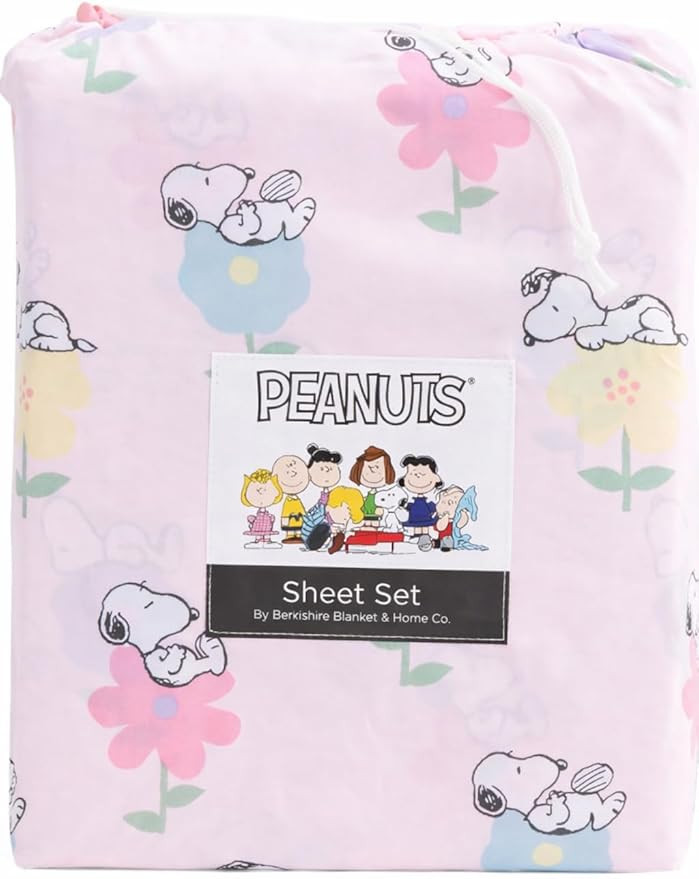 Berkshire Blanket Peanuts Easter Sheet Set, Polyester, Lightweight and Breathable, Printed Holida... | Amazon (US)