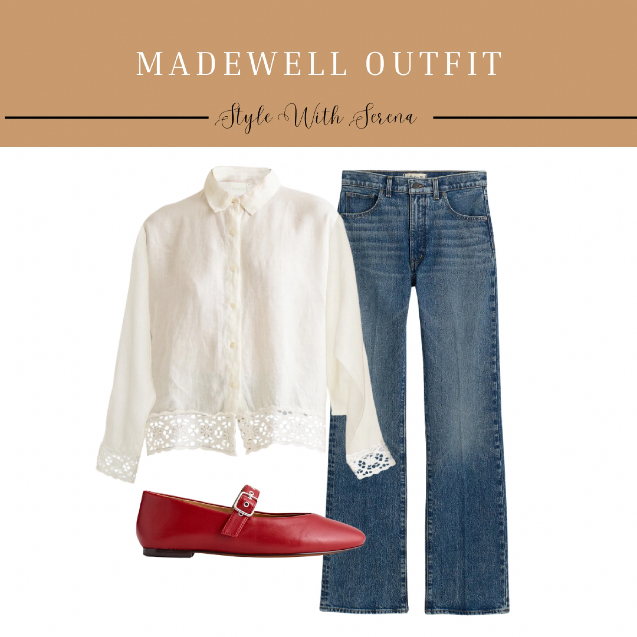 Madewell outfit, Madewell fashion, blouse, jeans, denim, flats 

#LTKFindsUnder100 #LTKShoeCrush #LTKStyleTip