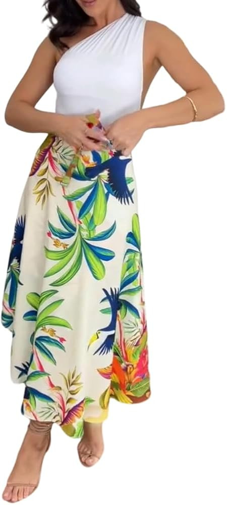 CHICME Women's Tropical Floral Print Summer Wrap Skirt 2026 Brazilian Style Self Tie Boho Beach Resort Skirt for Vacation | Amazon (US)
