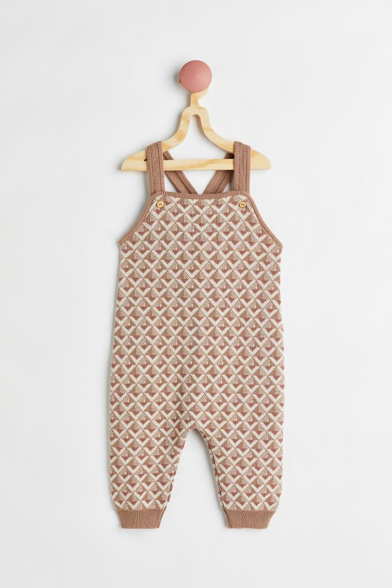 Jacquard-knit Cotton Overalls | H&M (US)