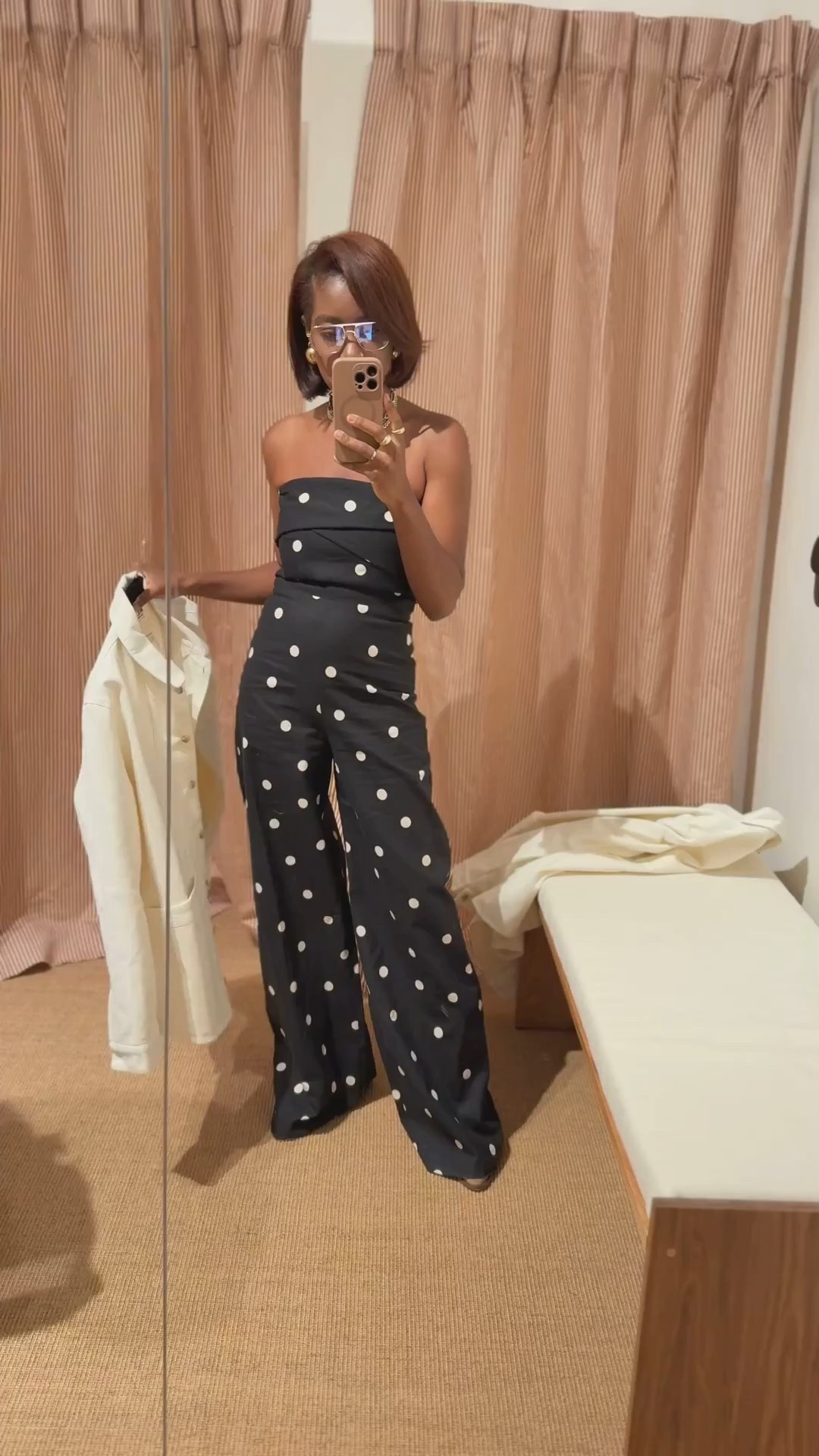 Love this polka dot jumpsuit. I’m wearing size 2. 

#LTKStyleTip
