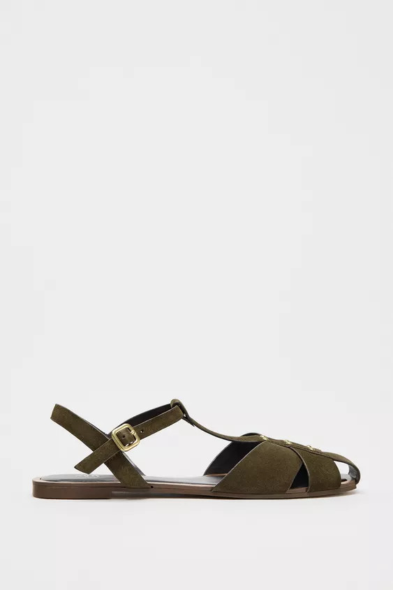 SPLIT LEATHER FISHERMAN SANDALS | Zara US