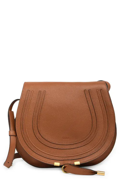 Chloé Medium Marcie Leather Crossbody Bag in Tan at Nordstrom | Nordstrom