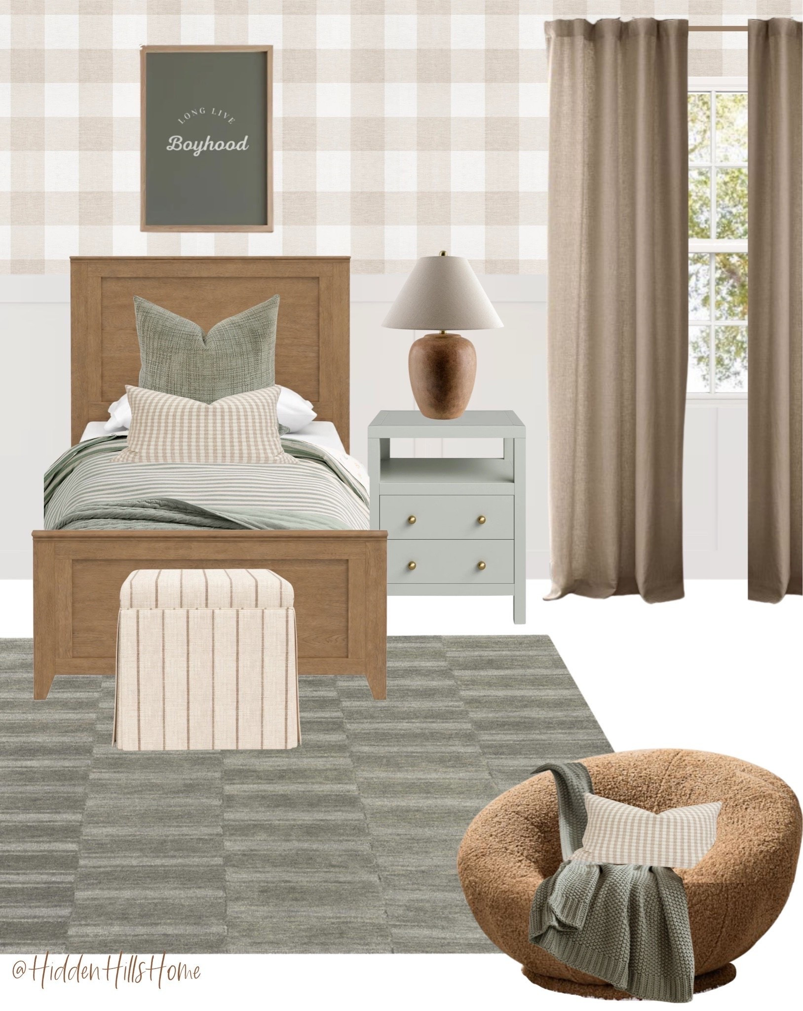 Boys bedroom decor, boys room design, home decor ideas, twin bed, green boys room, wallpaper, boys bedroom mood board, kids room, toddler boys bedroom inspiration #boys

#LTKSaleAlert #LTKKids #LTKHome
