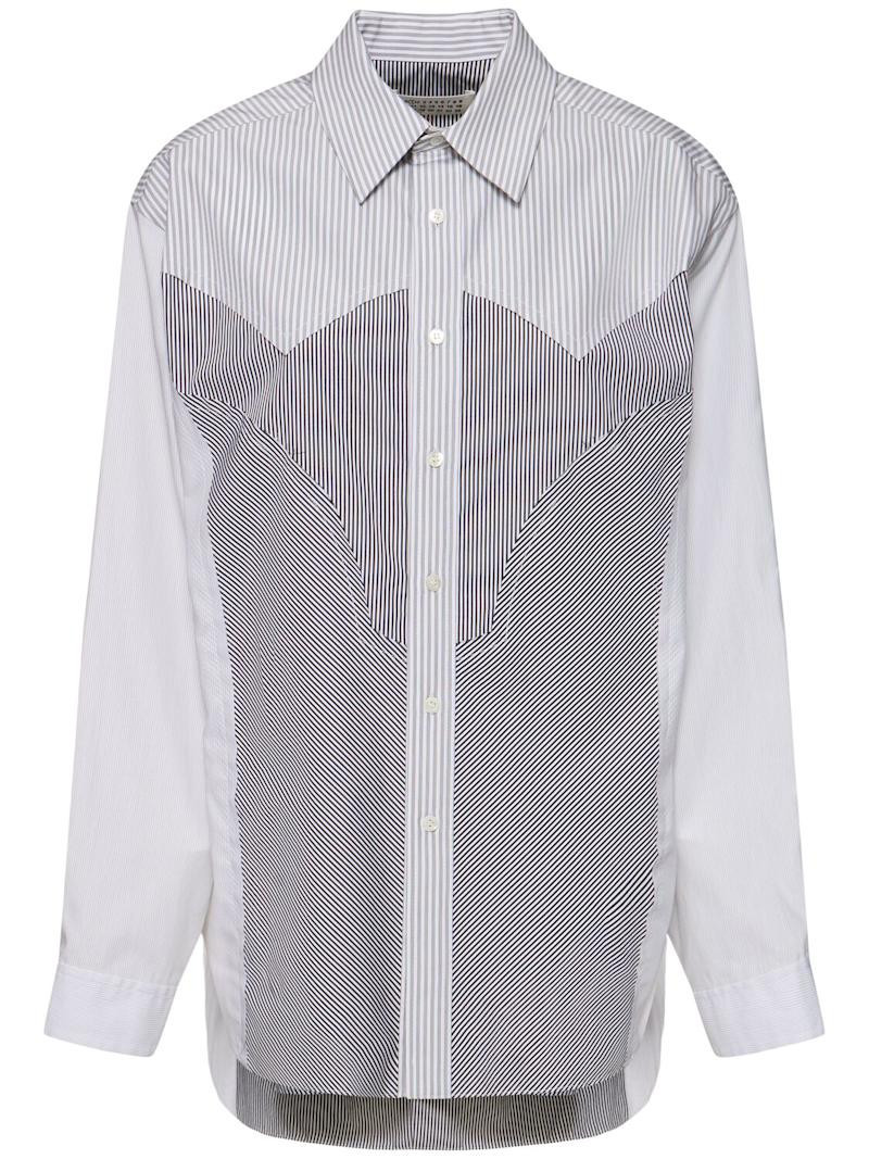 Striped poplin long sleeve shirt | Luisaviaroma