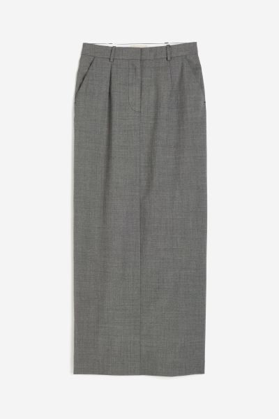 Falda de tubo en mezcla de lana - Gris - MUJER | H&M ES | H&M (FR, IT, ES, PT, BE)
