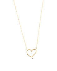 Gold Plated Sterling Silver Be You Heart Necklace | Marshalls