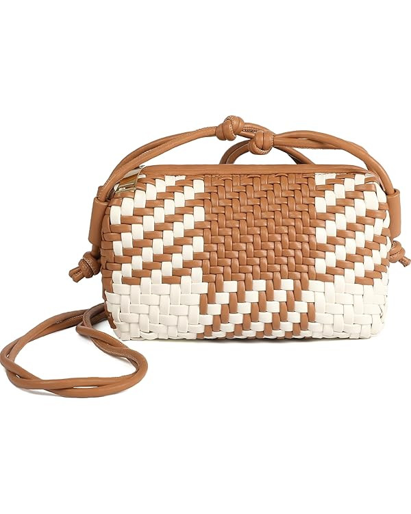 Woven Crossbody bags for women,Small Super cute bag Cell Phone Crossbody Bags Ultra Soft Shoulder... | Amazon (US)