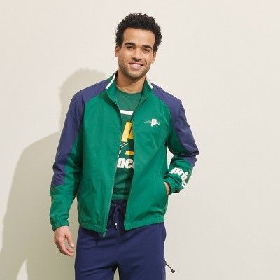 Prince Men's Woven Zip-Front Jacket - Green | Target