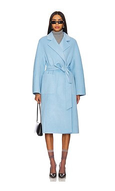 Generation Love Grayson Wool Coat in Blue Jay from Revolve.com | Revolve Clothing (Global)