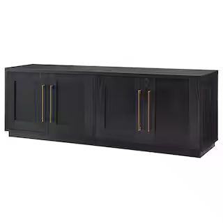 Meyer&Cross Tillman 68 in. Black Grain Rectangular TV Stand Fits TV's up to 80 in. TV1634 - The H... | The Home Depot