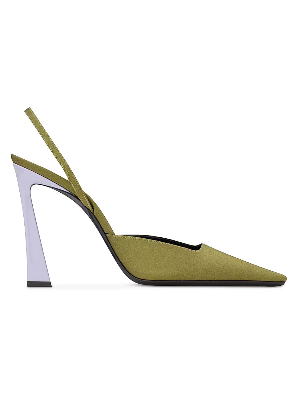 Blade Slingback Pumps in Shantung and Patent Leather | Saks Fifth Avenue