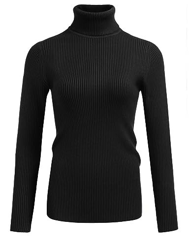 Hotouch Rollkragenpullover Damen Schwarz Pullover Elegant Strickpullover Casual Rollkragenshirt Gestrickt Pulli Weich Langarm Strickpulli Einfarbig Langarmshirt Schwarz L | Amazon (DE)