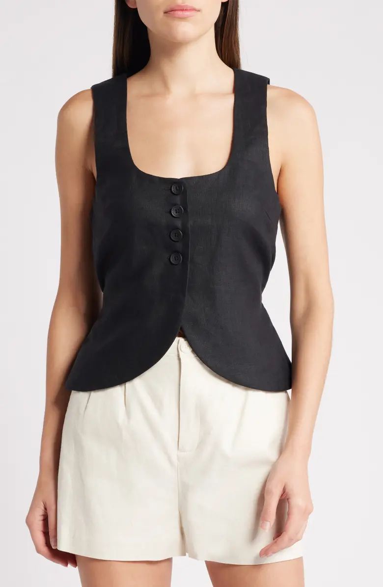 Faithfull the Brand Stanze Linen Vest | Nordstrom | Nordstrom