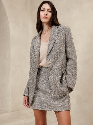 Coleta Tinsel Tweed Blazer | Banana Republic (US)