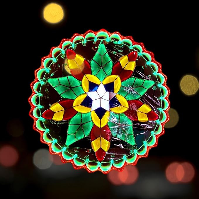 Belle Capiz Christmas Lantern with LED Lights – 30-Inch Handcrafted Filipino Parol, Traditional... | Amazon (US)