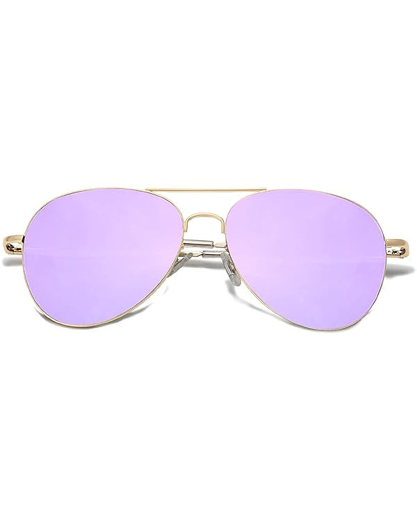 SOJOS Classic Aviator Sunglasses for Women Men Metal Spring Hinges SJ1030 | Amazon (US)