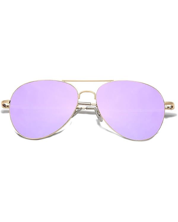 SOJOS Classic Aviator Sunglasses for Women Men Metal Spring Hinges SJ1030 | Amazon (US)