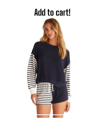 Add to cart black and white stripe cotton short long sleeve set travel wear comfy cozy outfit vacation casual look z supply boutique 

#LTKGiftGuide #LTKfamily #LTKitbag