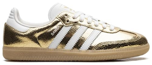 adidas Originals Samba OG Womens Sneaker (Cracked Metallic Gold, 6.5) | Amazon (US)