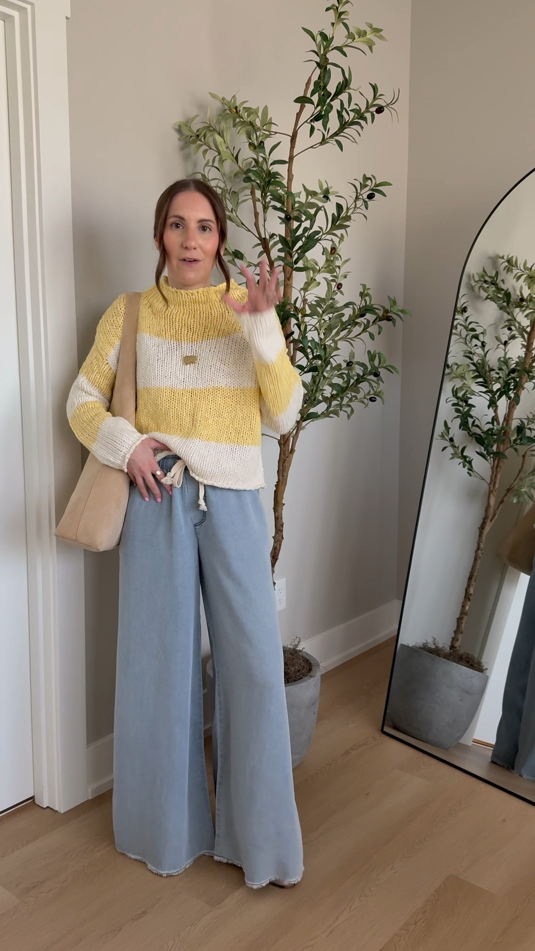 OOTD in the most incredible pants!! They are SO comfortable and soft with a stretchy pull on waist. Wearing a size small and medium sweater (I sized up!)

Casual style, ootd, drawstring denim, Rothy’s outfit, style over 30, early spring 

#LTKmomlife #LTKootd