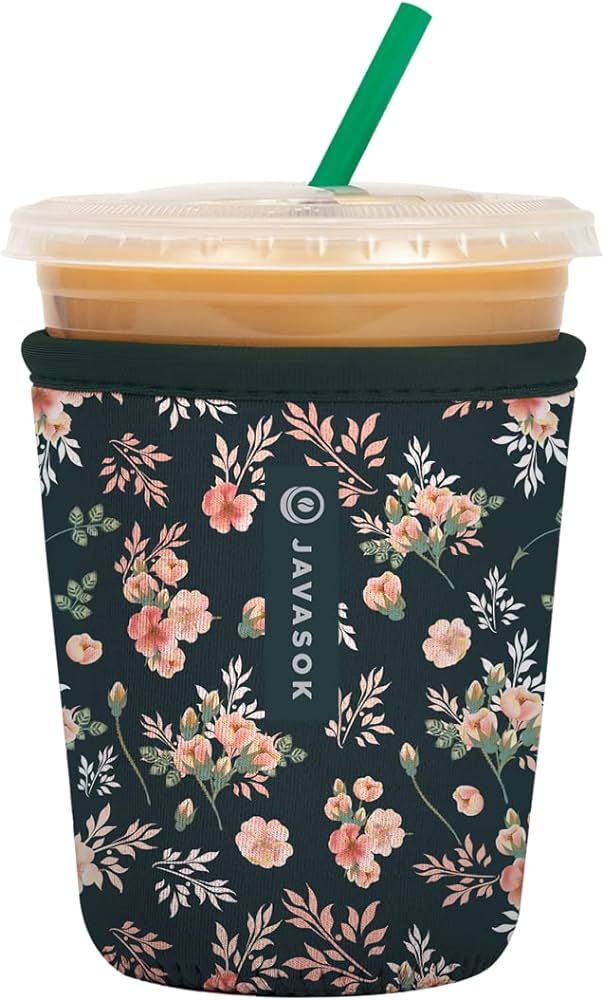 Sok It Java Sok Iced Coffee & Cold Soda Insulated Neoprene Cup Sleeve (Grey Rose, Small: 18-20oz) | Amazon (US)