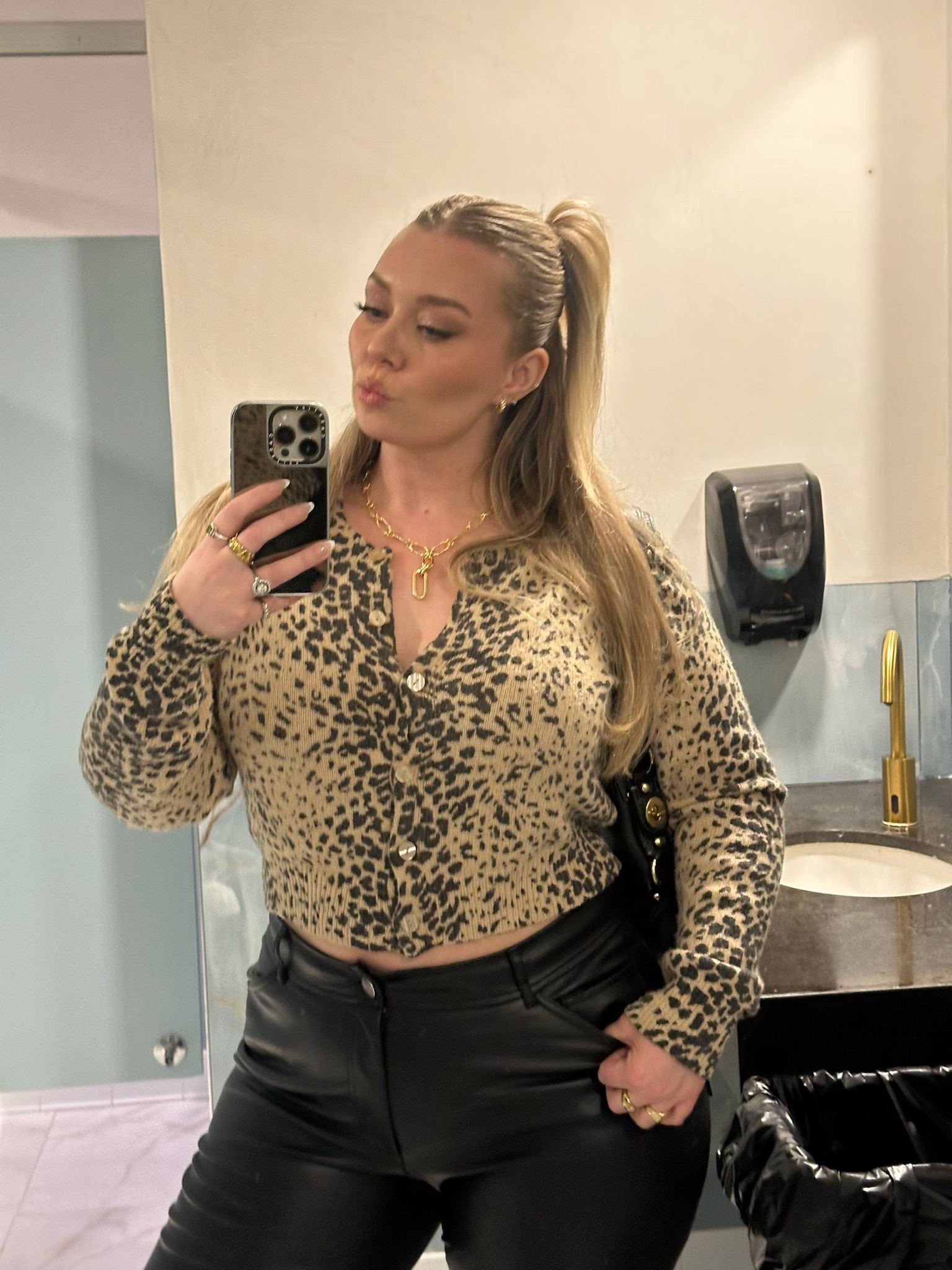 Ootd 🖤

Spring outfit, cardigan, leopard, cheetah, leather pants, curvy outfit, curve 

#LTKSeasonal #LTKStyleTip #LTKMidsize