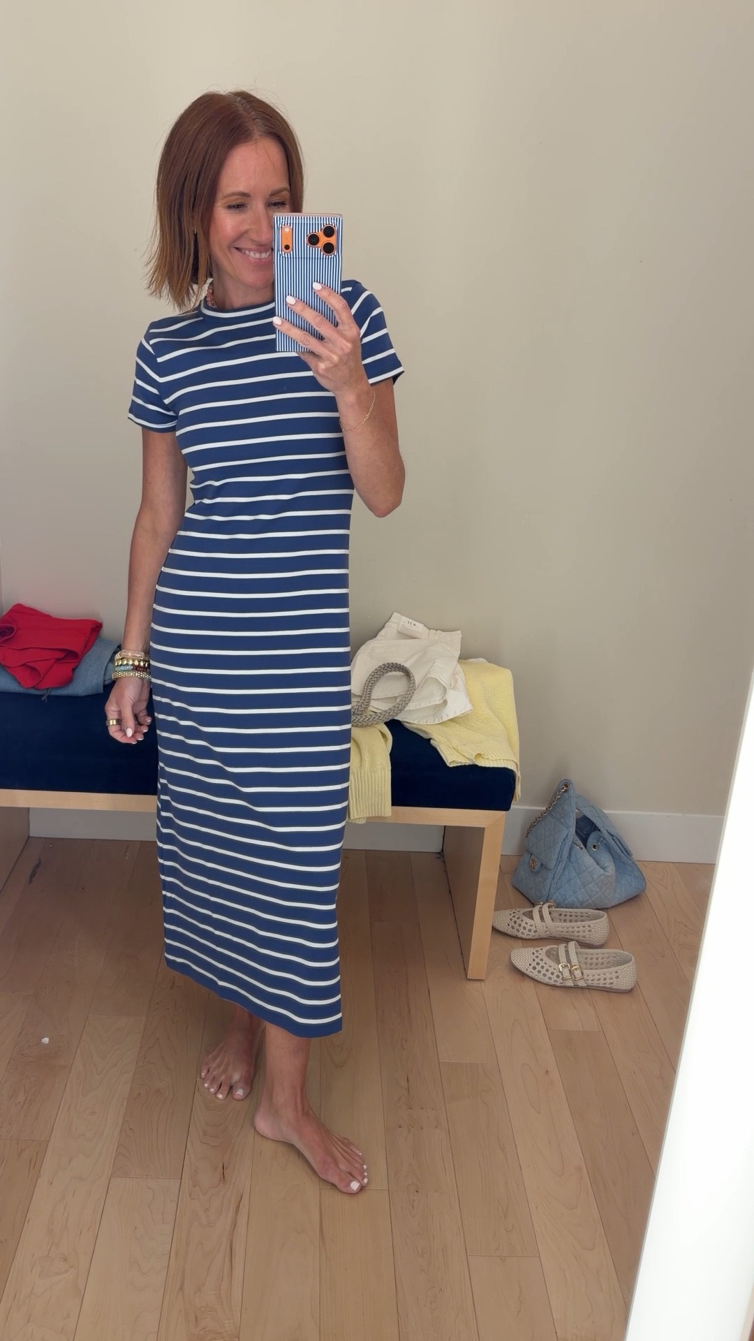 Madewell absolutely nailed this one. The perfect throw on and go summer dress that still looks polished and pulled together. The fit is SO good, the fabric is lightweight, and the stripes give it that effortless coastal summer vibe. I already know this will be on repeat with sneakers, sandals, denim jackets… all summer long.

I ordered mine using code LTK20 for 20% off through the LTK app and grabbed the XXS for reference. Linking this striped midi dress plus a few other Madewell summer favorites I’m loving lately.

Madewell striped dress • striped midi dress • casual summer dress • everyday summer outfit • coastal style outfit • summer capsule wardrobe • easy summer fashion • vacation outfit idea • Madewell summer styles

#LTKxMadewell #LTKmomlife #LTKSaleAlert