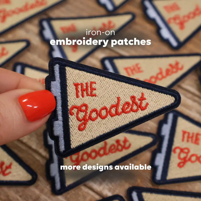 The Goodest | Embroidered Dog Bandana Patch | Scout Merit Badges | Etsy (Global)