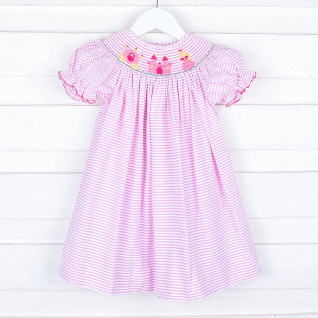 Fairytale Princess Smocked Stripe Dress | Classic Whimsy