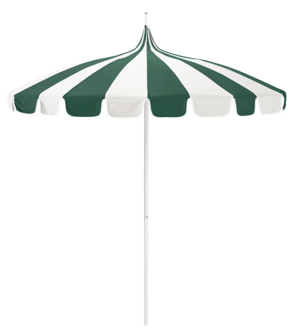 Vintage Pagoda Green Sunbrella Patio Umbrella 8.5 ft. | Mintly Home