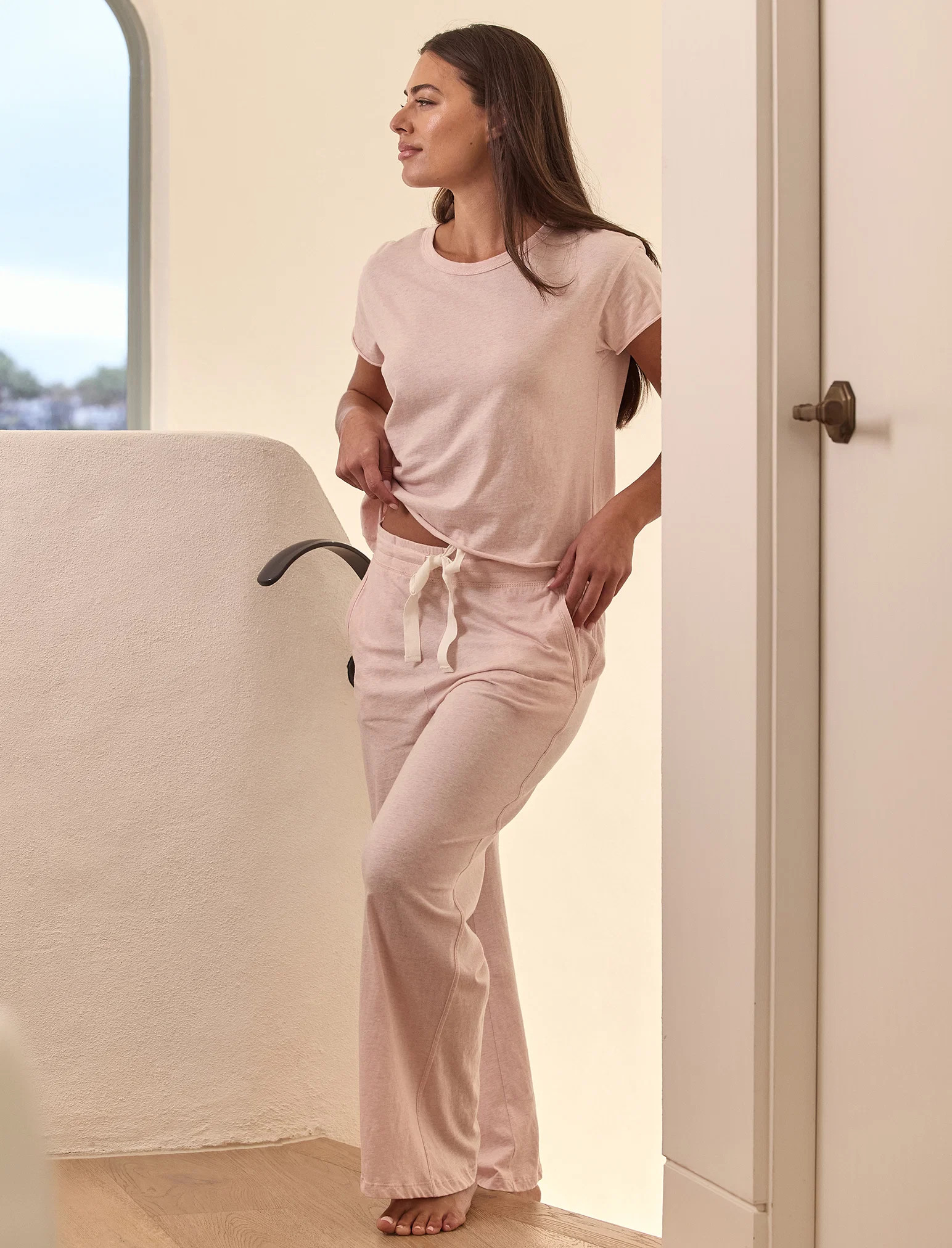 Jada Organic Cotton Wide Leg Pant | Papinelle Sleepwear US