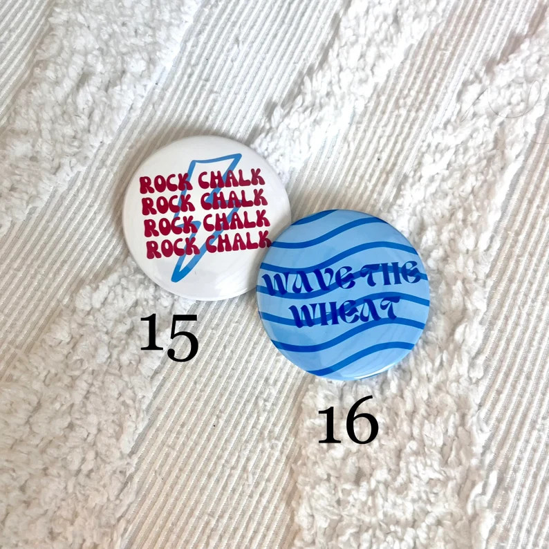 KU Gameday Buttons 4 Pack - Etsy | Etsy (US)