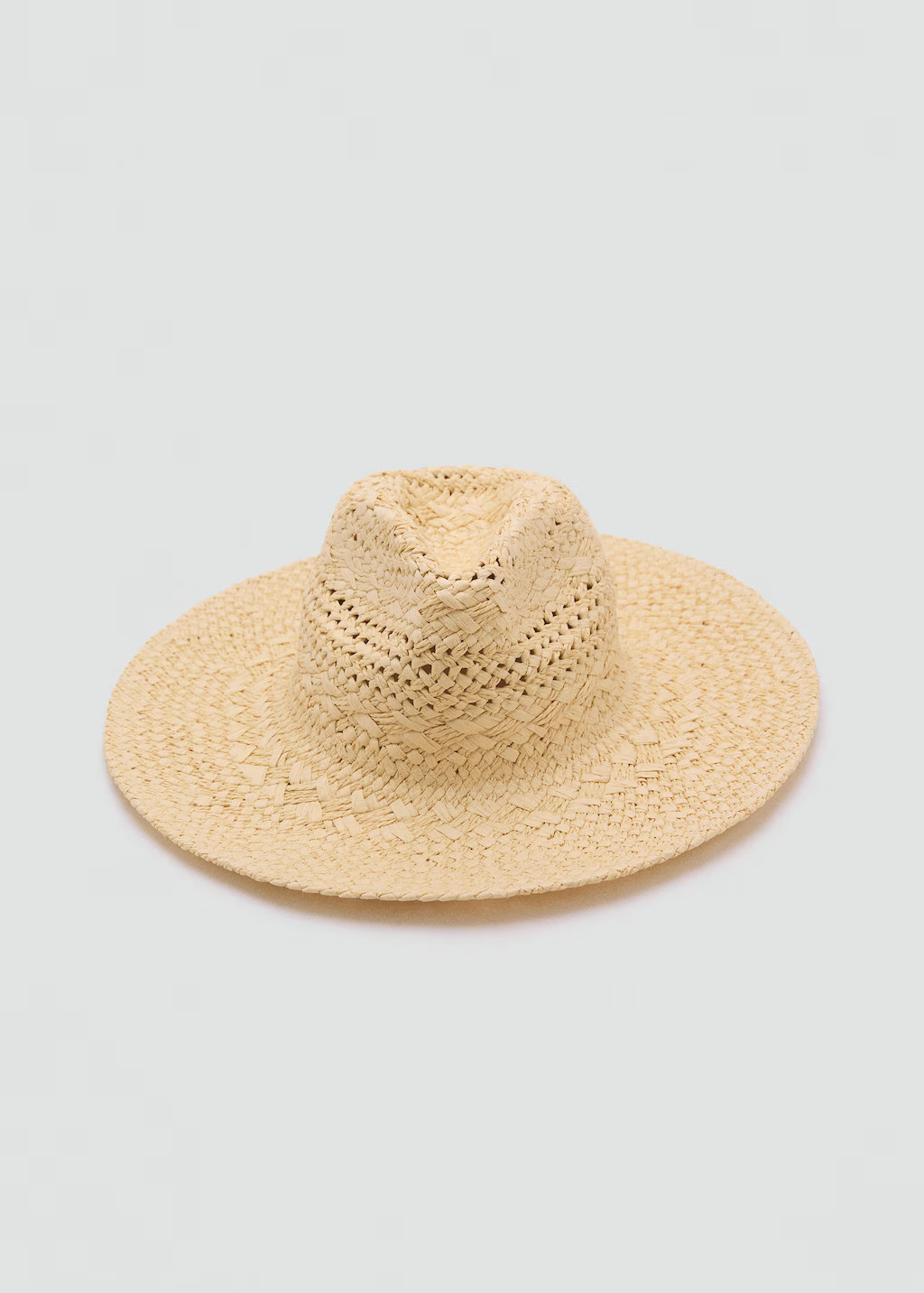 Natural fiber hat with lace details beige - Woman - One size - MANGO | Mango (US/MX/AU)