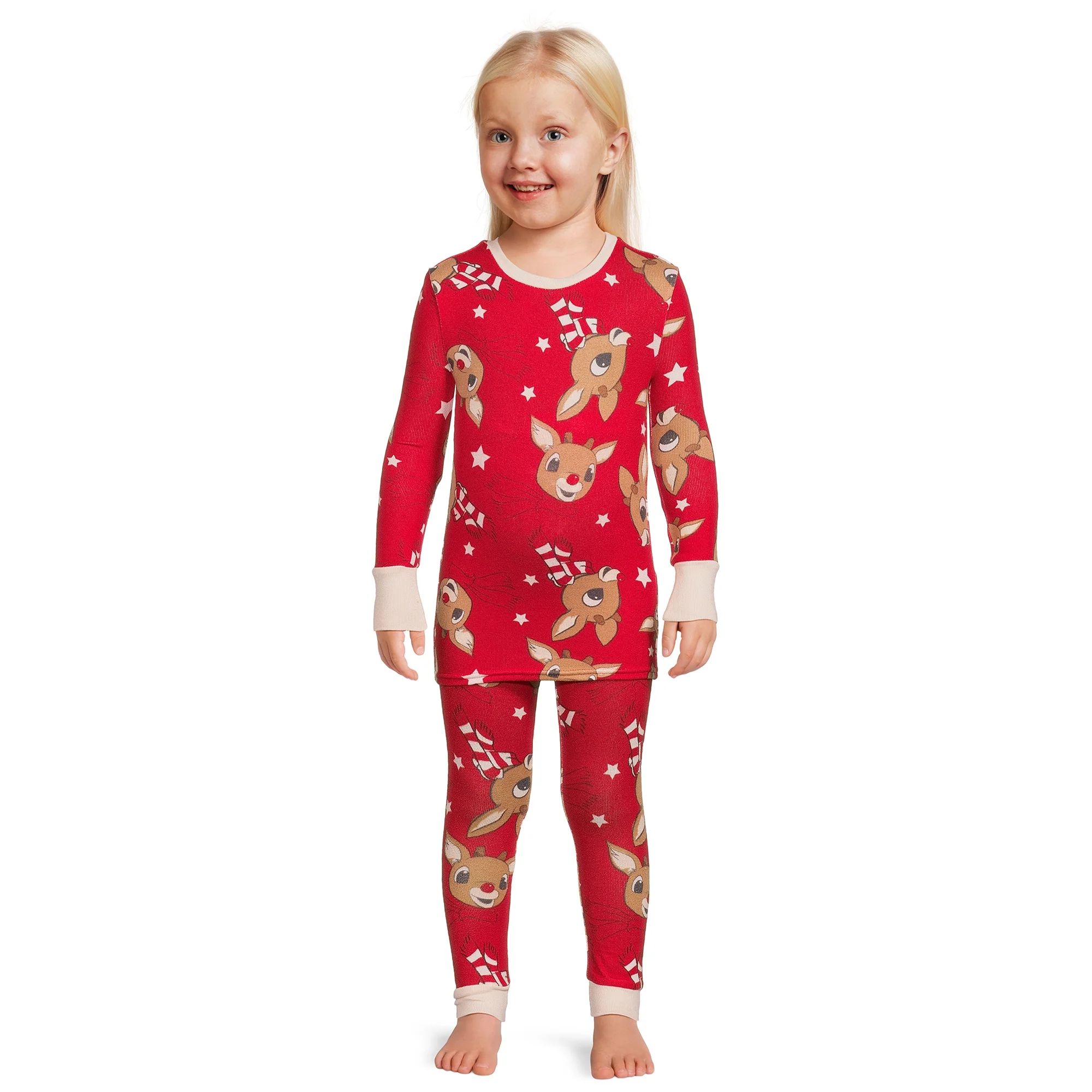 Rudolph the Red Nosed Reindeer Toddler Pajamas and Robe Set, 3-Piece, Sizes 12M-5T | Walmart (US)