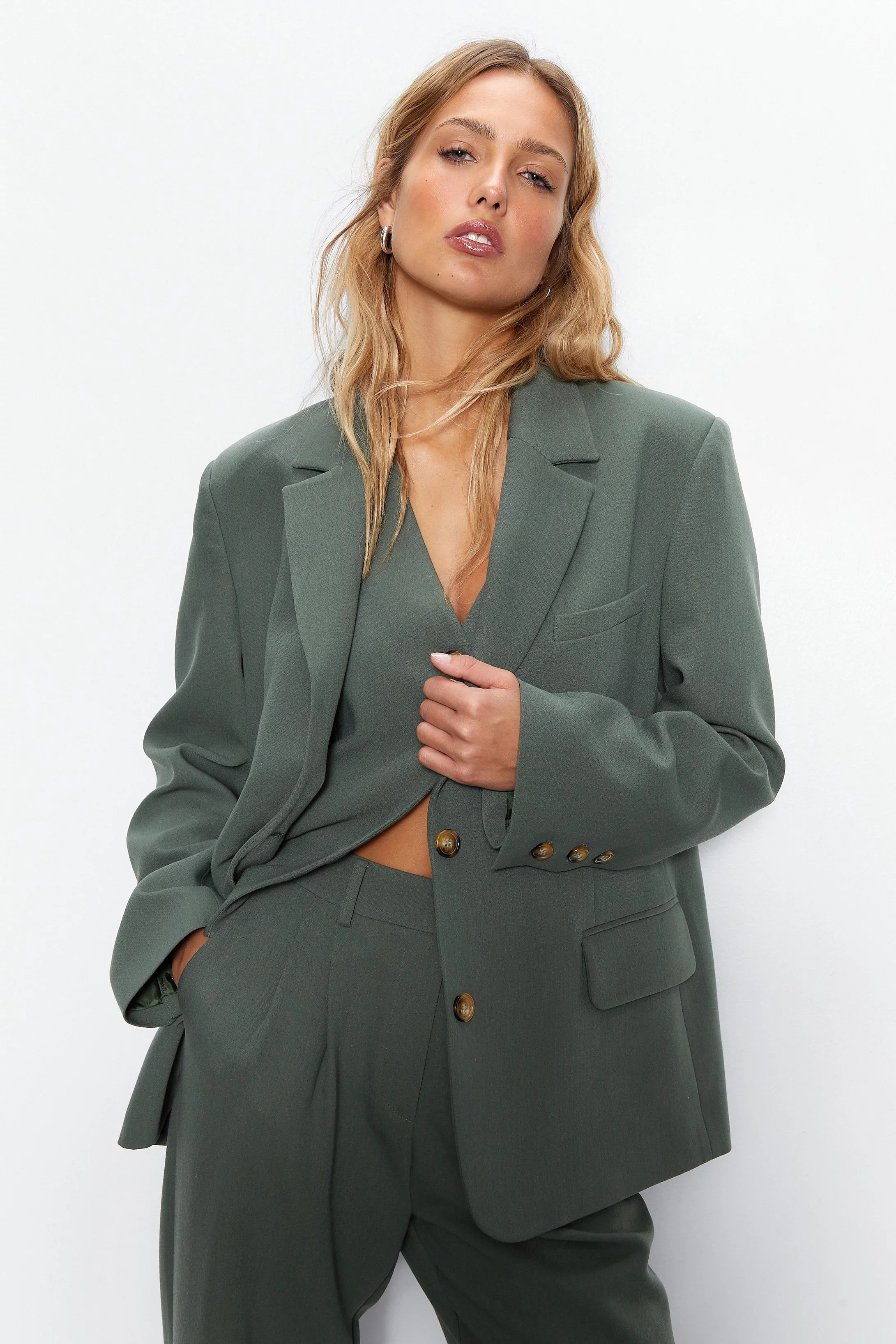 Tailored Single Breasted Blazer | Warehouse UK & IE
