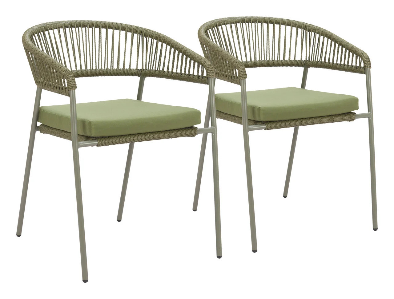 Skye Dining Chair Set of 2 In Green | 1stopbedrooms
