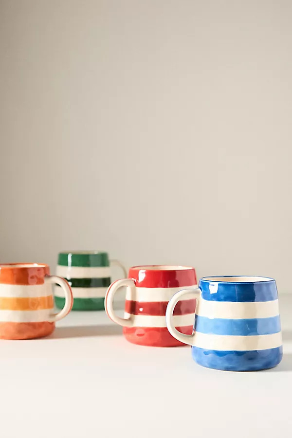 Go Sports! Handpainted Stoneware Mug | Anthropologie (US)