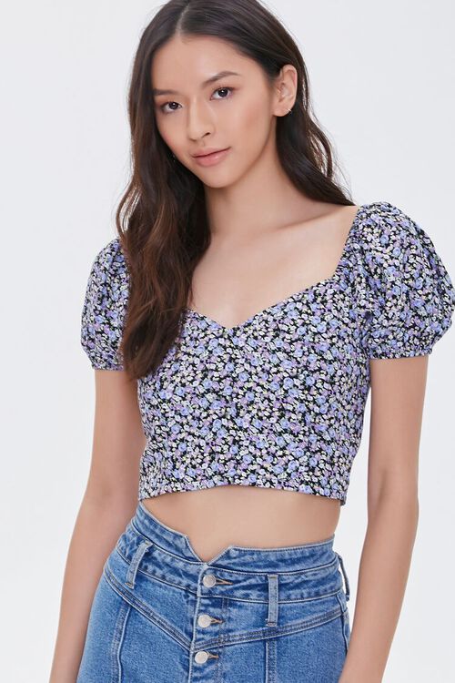 Floral Lace-Back Crop Top | Forever 21 (US)