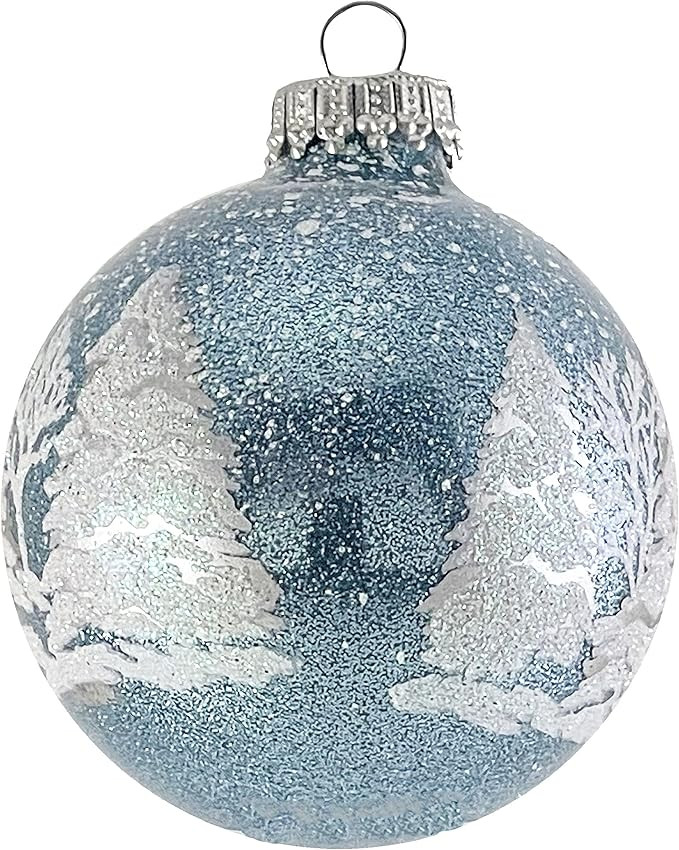 Glass Christmas Tree Ornaments - 67mm/2.625" [4 Pieces] Decorated Balls from Christmas by Krebs S... | Amazon (US)