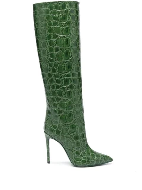 Paris Texas 105mm crocodile-effect Boots - Farfetch | Farfetch Global