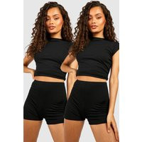 Basic Mixed 2 Pack Shorter Shorts | Debenhams UK